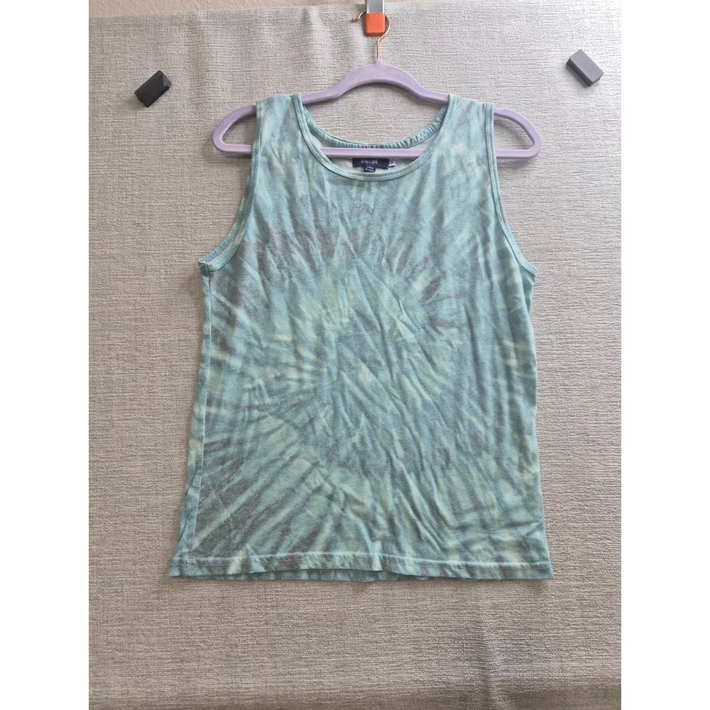 Univibe Tank Top Unisex Kids XL Green Tie Dye Sleeveless Summer Yoga Trail Beach